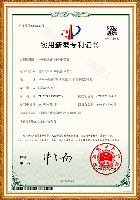 Utility Model Patent Certificate